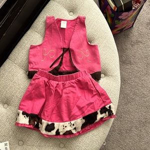 Gymboree cowgirl skirt and vest. Size 4T-5T